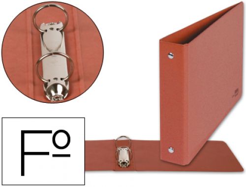 Pasta aneis liderpapel cartao couro folio ao baixo 2 aneis 25mm redondos lombada 40 mm , Liderpapel , 1554 , 8423473015548